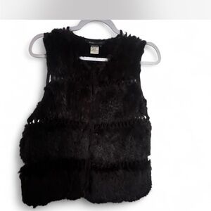 BCBGMaxAzria Dark Faux Fur Vest